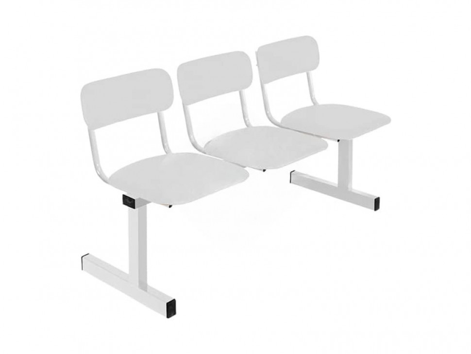 Секция стульев многоместная Техсервис М113-03 (3 места) с мягкой обивкой