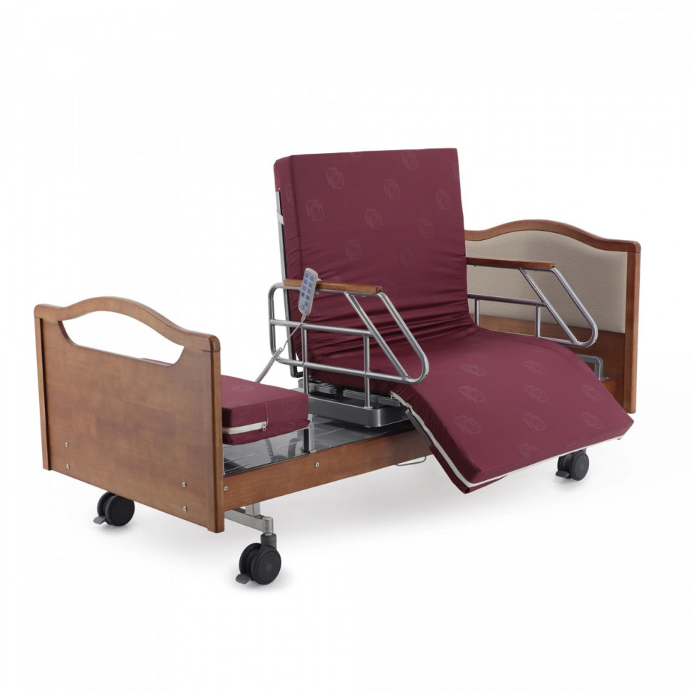 Кровать электрическая MED-MOS DB-2B с поворот.креслом в левую сторону (коричневый)